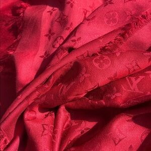 Louis Vuitton Red Monogram Shawl